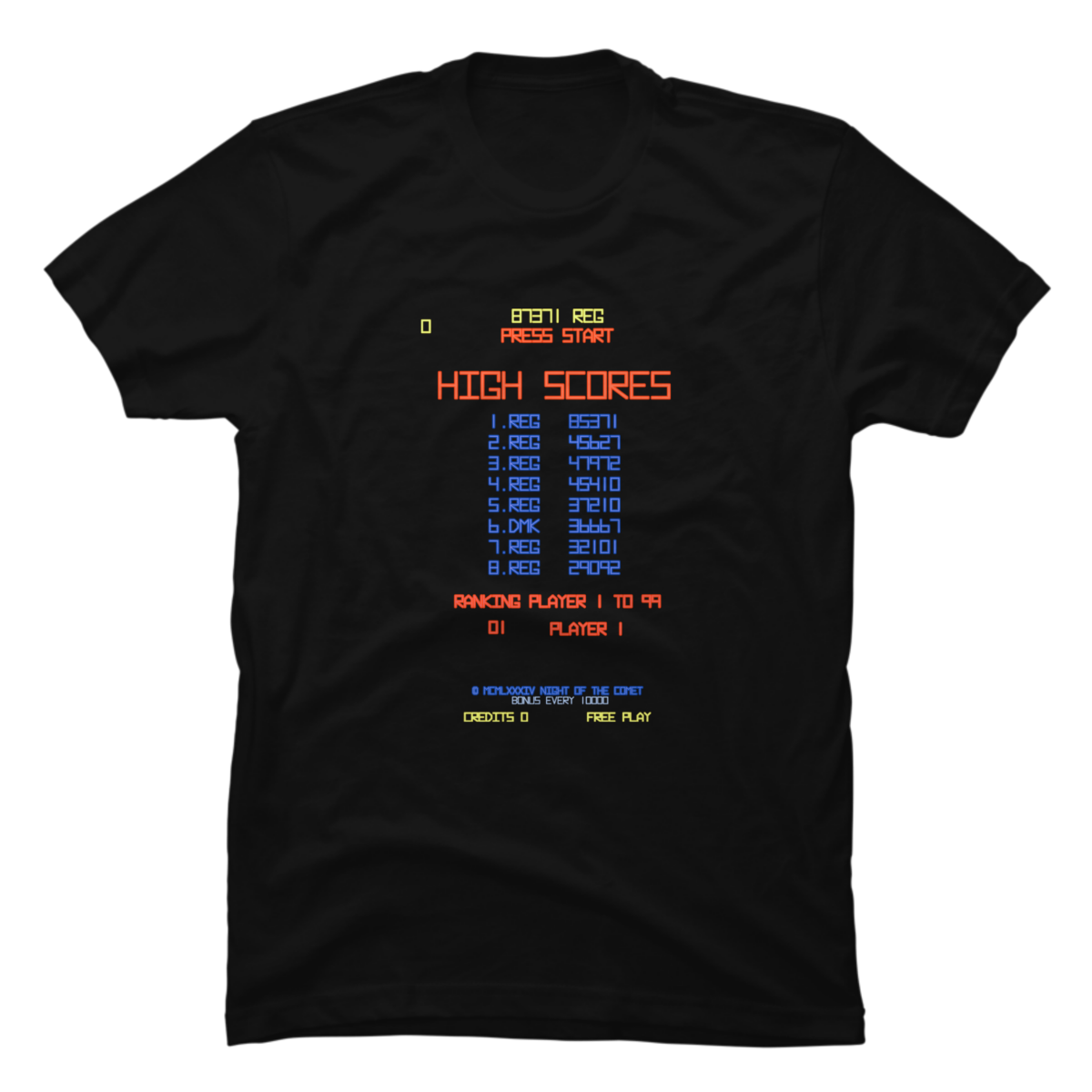 night of the comet shirt